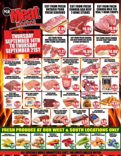 M.R. Meat Market Flyer September 14 to 21