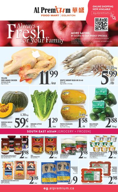 Al Premium Food Mart (Eglinton Ave.) Flyer September 14 to 20