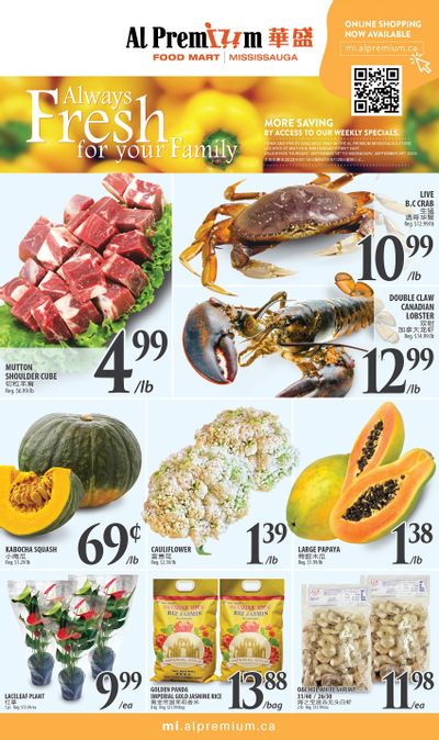Al Premium Food Mart (Mississauga) Flyer September 14 to 20