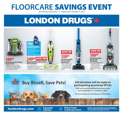 London Drugs Floor Care Savings Event Flyer September 15 to October 4