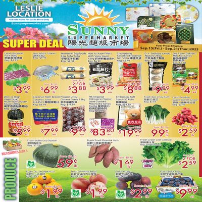 Sunny Supermarket (Leslie) Flyer September 15 to 21