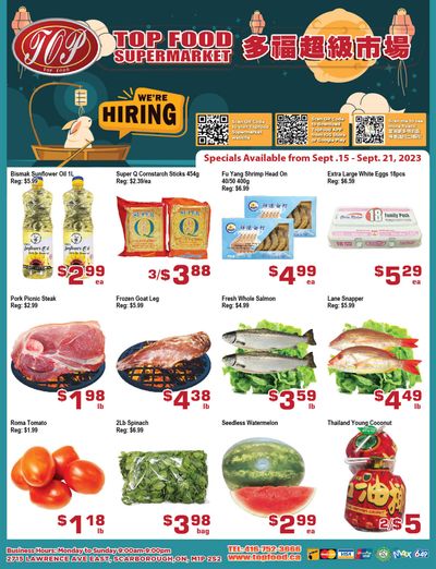 Top Food Supermarket Flyer September 15 to 21