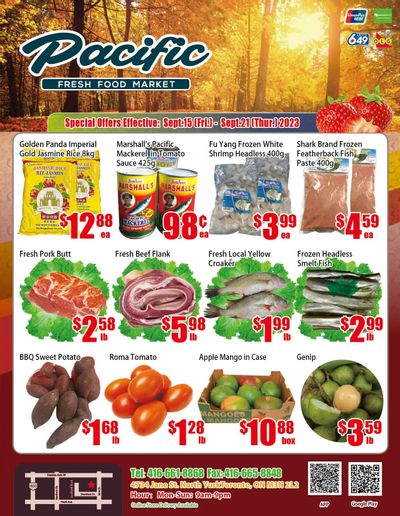 Pacific Fresh Food Market (North York) Flyer September 15 to 21