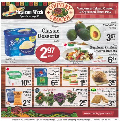 Country Grocer Flyer September 15 to 21
