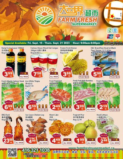 Farm Fresh Supermarket Flyer September 15 to 21