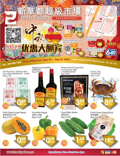 Fresh Palace Supermarket Flyer September 15 to 21