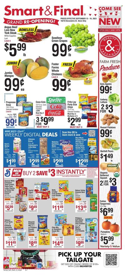 Smart & Final (CA) Weekly Ad Flyer Specials September 13 to September 19, 2023