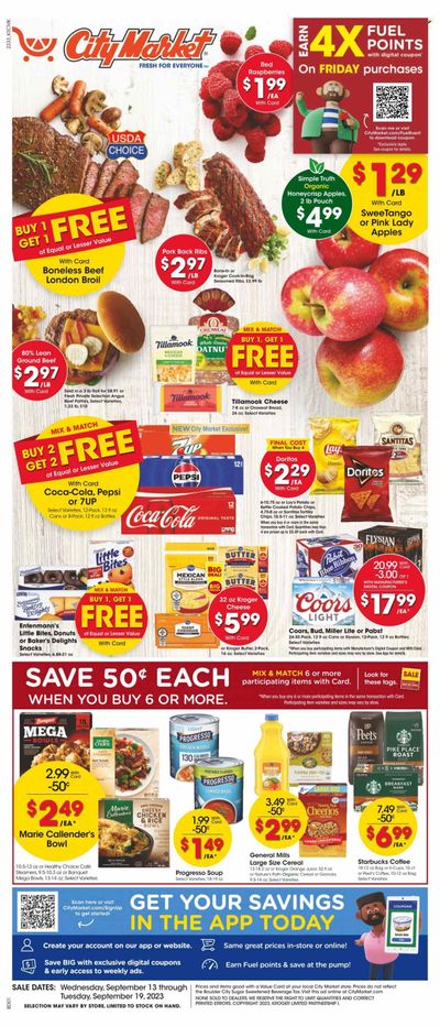 City Market (CO, UT, WY) Weekly Ad Flyer Specials September 13 to September 19, 2023