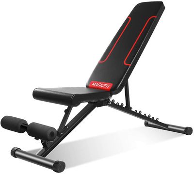 Magic Fit Adjustable Weight Bench Utility Exercise Workout Bench Flat/Incline/Decline Bench Press for Home Gym On Sale for $ 169.99 at Amazon Canada