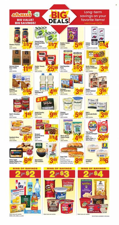 Shaw’s (MA, ME, NH, RI, VT) Weekly Ad Flyer Specials September 8 to January 4, 2024