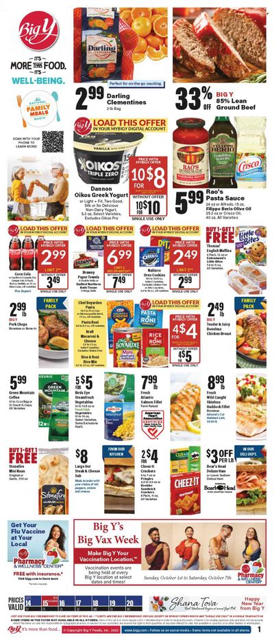 Big Y (MA) Weekly Ad Flyer Specials September 14 to September 20, 2023