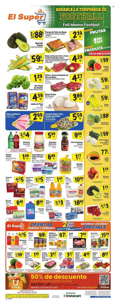 El Super (TX) Weekly Ad Flyer Specials September 13 to September 19, 2023