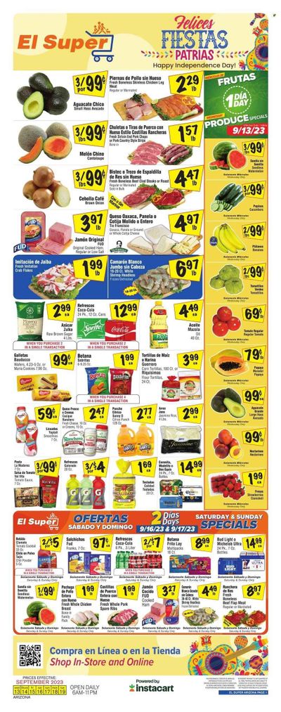 El Super (AZ) Weekly Ad Flyer Specials September 13 to September 19, 2023