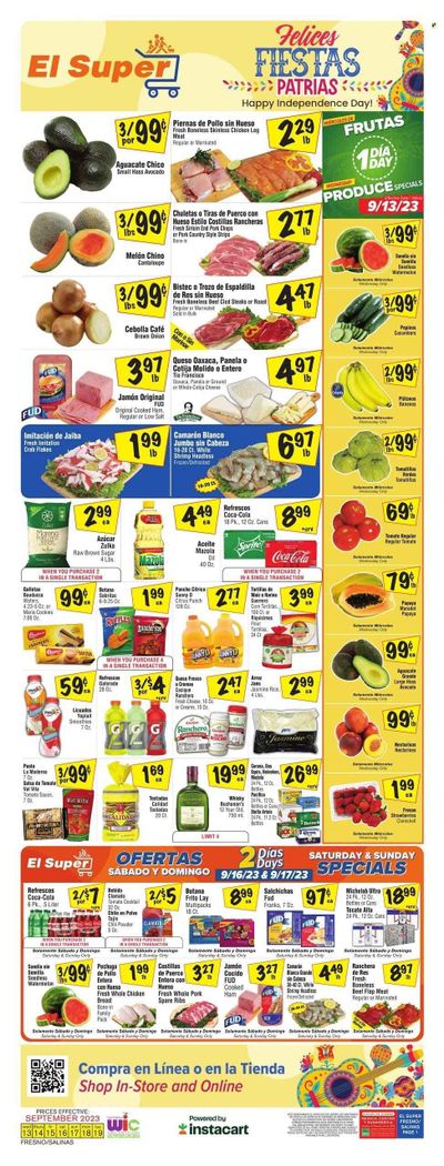 El Super (CA) Weekly Ad Flyer Specials September 13 to September 19, 2023