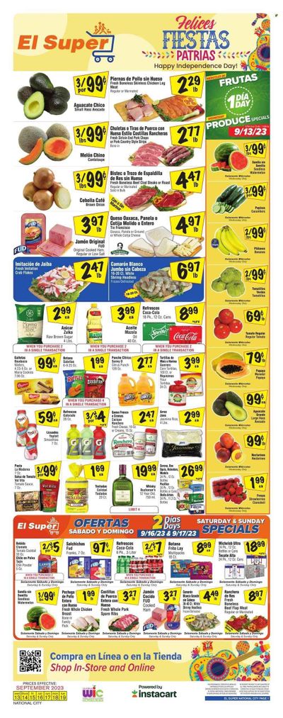 El Super (CA) Weekly Ad Flyer Specials September 13 to September 19, 2023