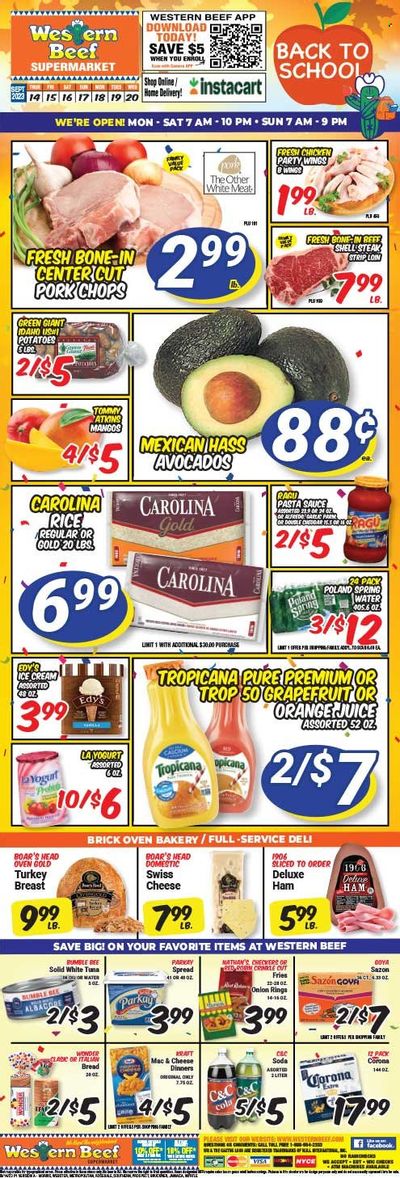 Western Beef (FL, NY) Weekly Ad Flyer Specials September 14 to September 20, 2023