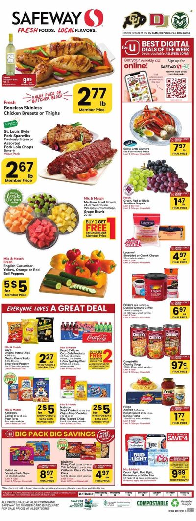Safeway (CO) Weekly Ad Flyer Specials September 13 to September 19, 2023