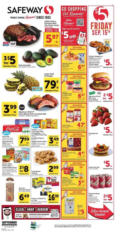 Safeway (HI) Weekly Ad Flyer Specials September 13 to September 19, 2023