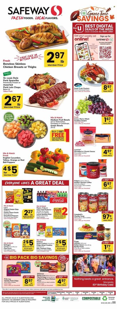 Safeway (WY) Weekly Ad Flyer Specials September 13 to September 19, 2023