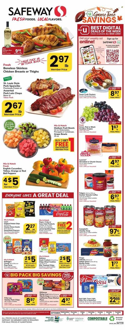Safeway (WY) Weekly Ad Flyer Specials September 13 to September 19, 2023