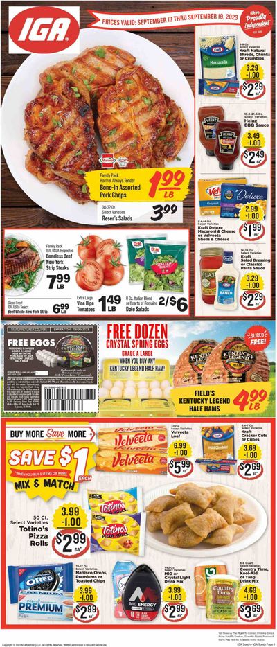 IGA (KY) Weekly Ad Flyer Specials September 13 to September 19, 2023