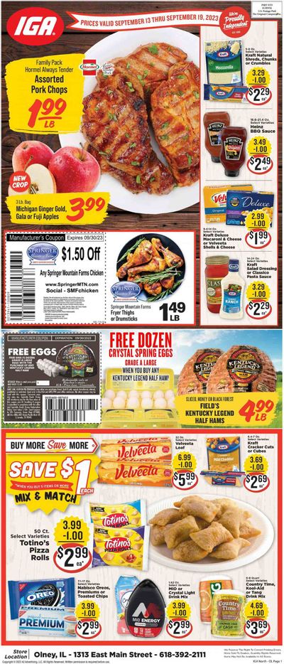 IGA (IL) Weekly Ad Flyer Specials September 13 to September 19, 2023