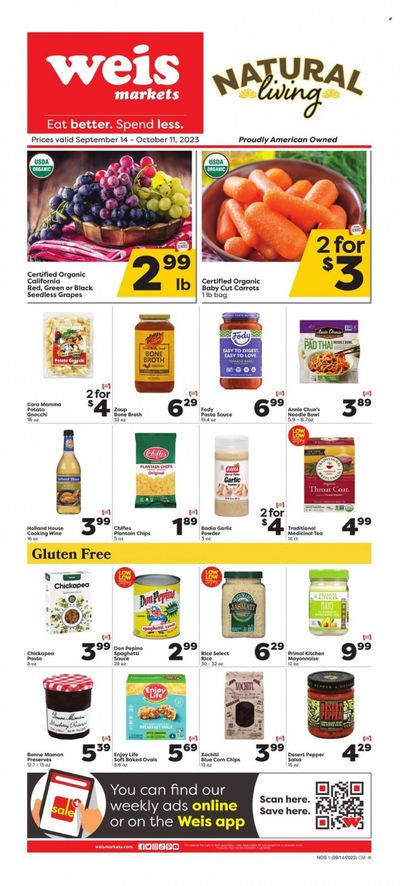 Weis (MD, NY, PA) Weekly Ad Flyer Specials September 14 to October 11, 2023