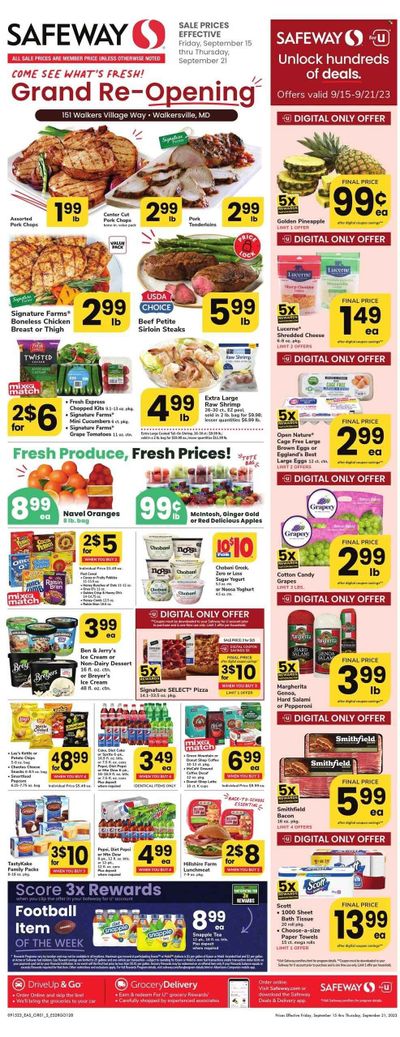 Safeway (MD) Weekly Ad Flyer Specials September 15 to September 21, 2023