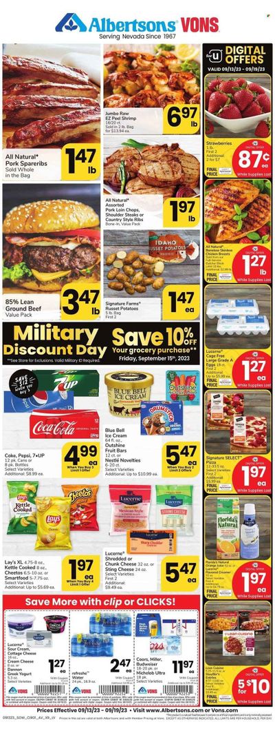 Vons (NV) Weekly Ad Flyer Specials September 13 to September 19, 2023