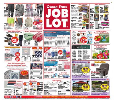 Ocean State Job Lot (CT, MA, ME, NH, NJ, NY, RI, VT) Weekly Ad Flyer Specials September 14 to September 20, 2023