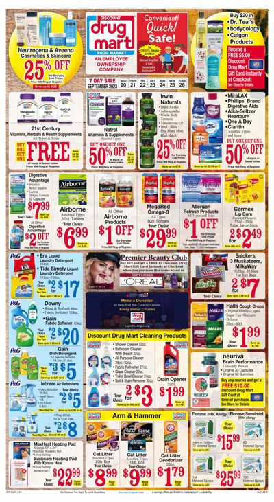Discount Drug Mart (OH) Weekly Ad Flyer Specials September 20 to September 26, 2023