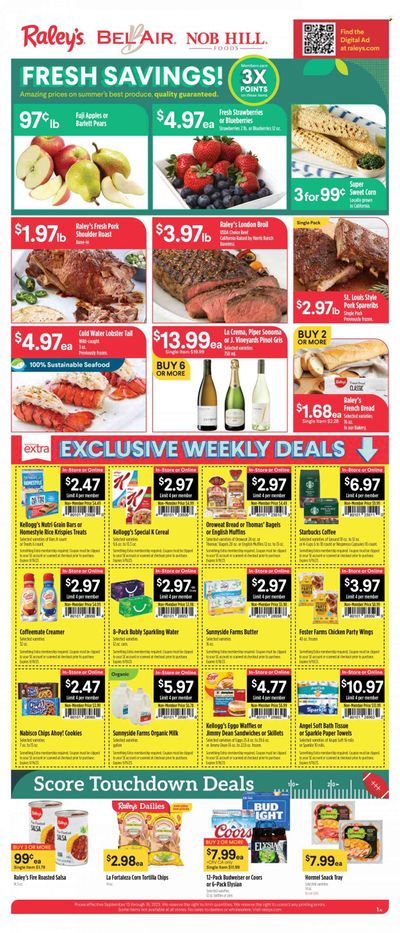 Raley's (CA, NV) Weekly Ad Flyer Specials September 13 to September 19, 2023