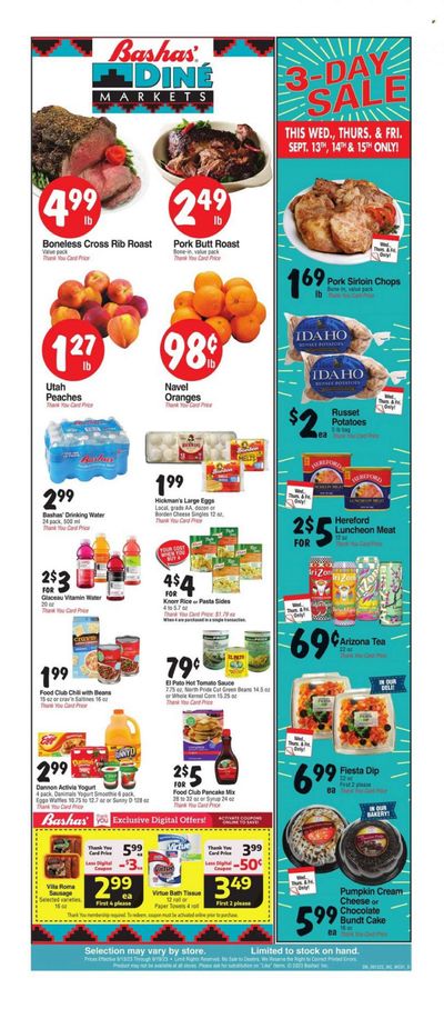 Bashas' Diné Markets (AZ, NM) Weekly Ad Flyer Specials September 13 to September 19, 2023