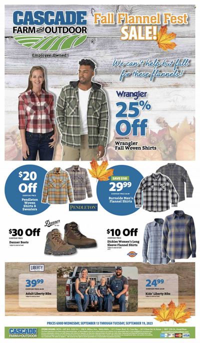 Cascade Farm And Outdoor (OR, WA) Weekly Ad Flyer Specials September 13 to September 19, 2023