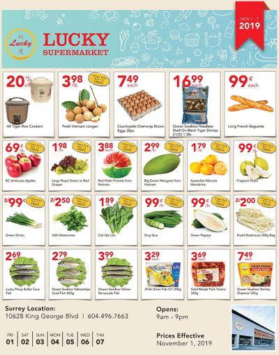Lucky Supermarket (Surrey) Flyer November 1 to 7