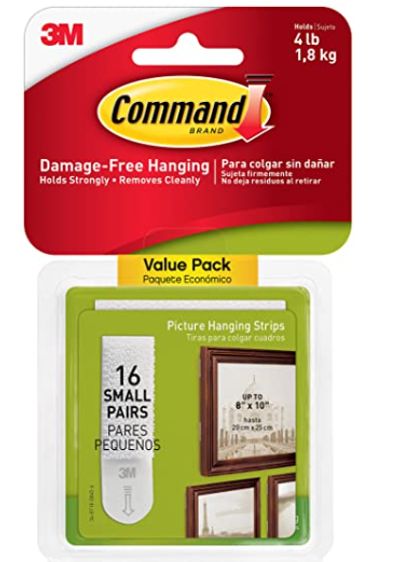 Command Picture Hanging Strips 16 Pairs, Small, White  For $9.69 At Amazon Canada