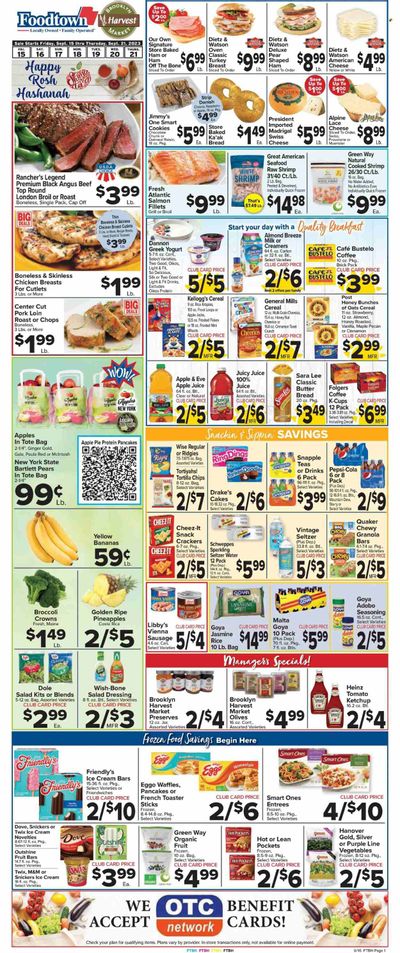 Foodtown (NJ, NY, PA) Weekly Ad Flyer Specials September 15 to September 21, 2023