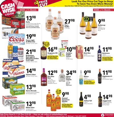 Cash Wise Liquor Only (MN) Weekly Ad Flyer Specials September 17 to September 23, 2023