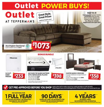 Outlet at Tepperman's Flyer May 15 to 21