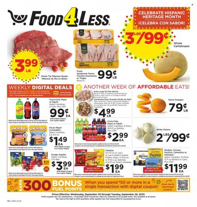 Food 4 Less (CA) Weekly Ad Flyer Specials September 20 to September 26, 2023
