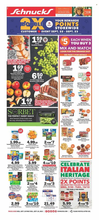 Schnucks (IA, IL, IN, MO) Weekly Ad Flyer Specials September 20 to September 26, 2023
