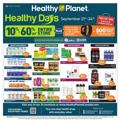 Healthy Planet Flyer September 21 to 24