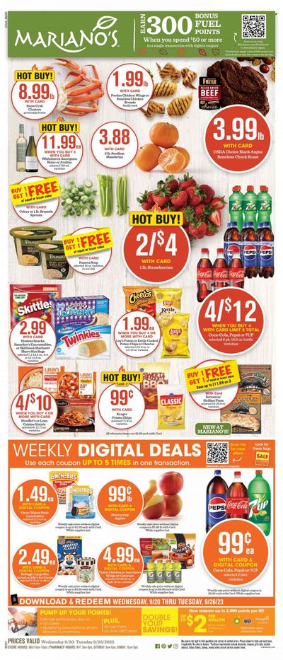 Mariano’s (IL) Weekly Ad Flyer Specials September 20 to September 26, 2023