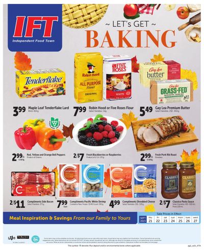 IFT Independent Food Town Flyer September 21 to 27
