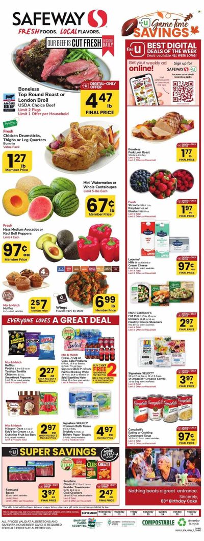 Safeway (WY) Weekly Ad Flyer Specials September 20 to September 26, 2023