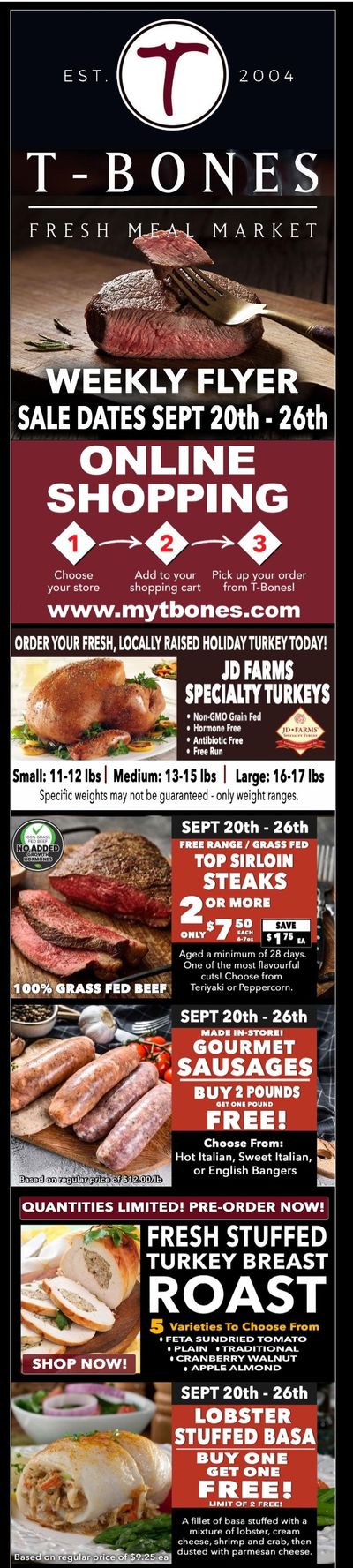 T-Bone's Flyer September 20 to 26