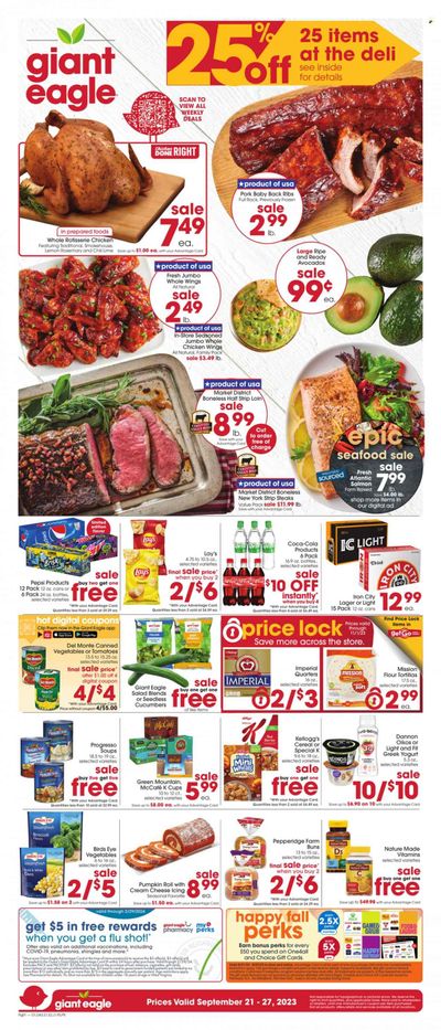 Giant Eagle (PA) Weekly Ad Flyer Specials September 21 to September 27, 2023