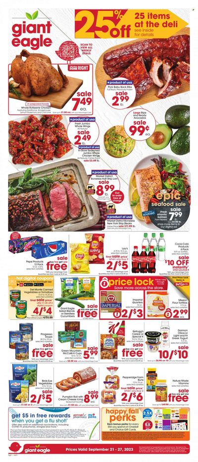Giant Eagle (PA) Weekly Ad Flyer Specials September 21 to September 27, 2023