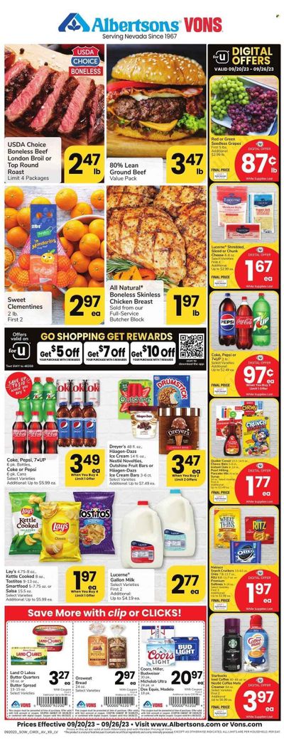 Vons (NV) Weekly Ad Flyer Specials September 20 to September 26, 2023