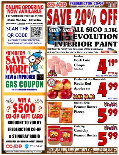 Fredericton Co-op Flyer September 21 to 27